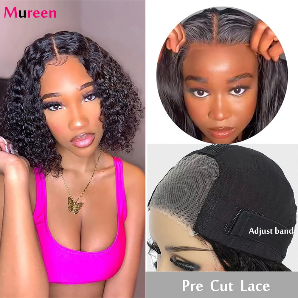 Glueless Human Hair Wigs Deep Wave